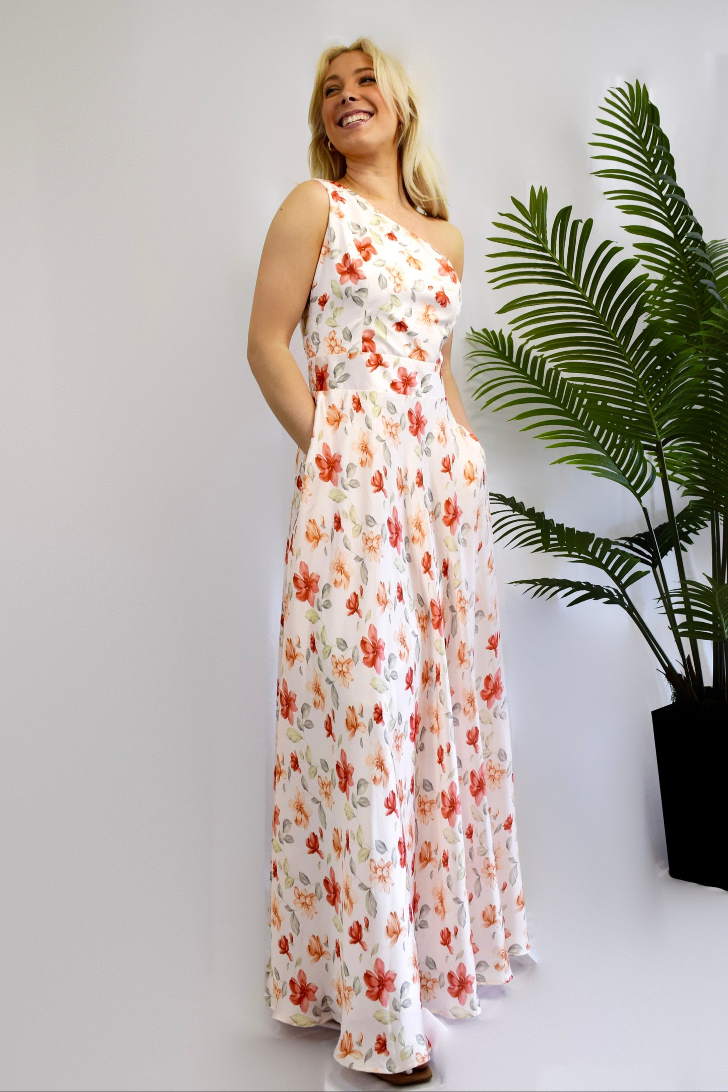 One Shoulder floral Dress